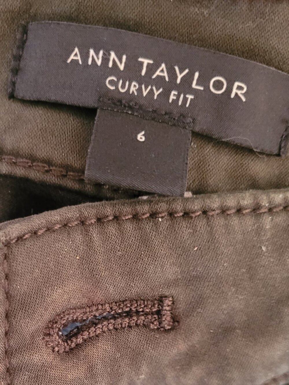 Ann Taylor~The Skinny ~Curvy Fit~ Pants Army Green 6